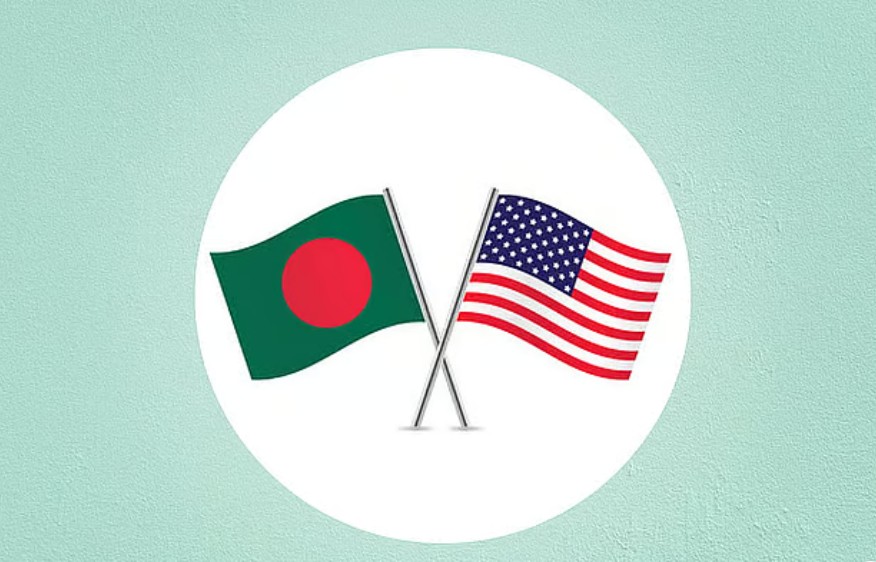 বাংলাদেশ ও যুক্তরাষ্ট্রের পতাকা