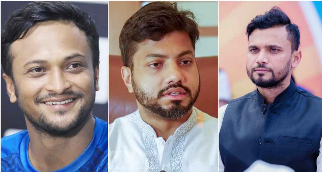 ইশরাক হোসেন, সাকিব আল হাসান ও মাশরাফি বিন মুর্তাজা 