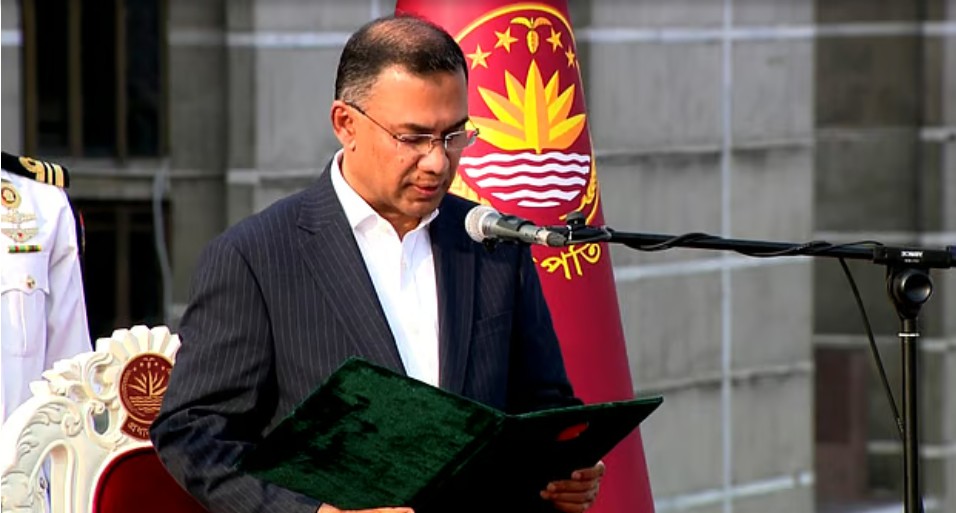 প্রধানমন্ত্রী হিসেবে শপথ নিয়েছেন বিএনপির চেয়ারম্যান তারেক রহমান, ছবি: বিএনপির মিডিয়া সেল