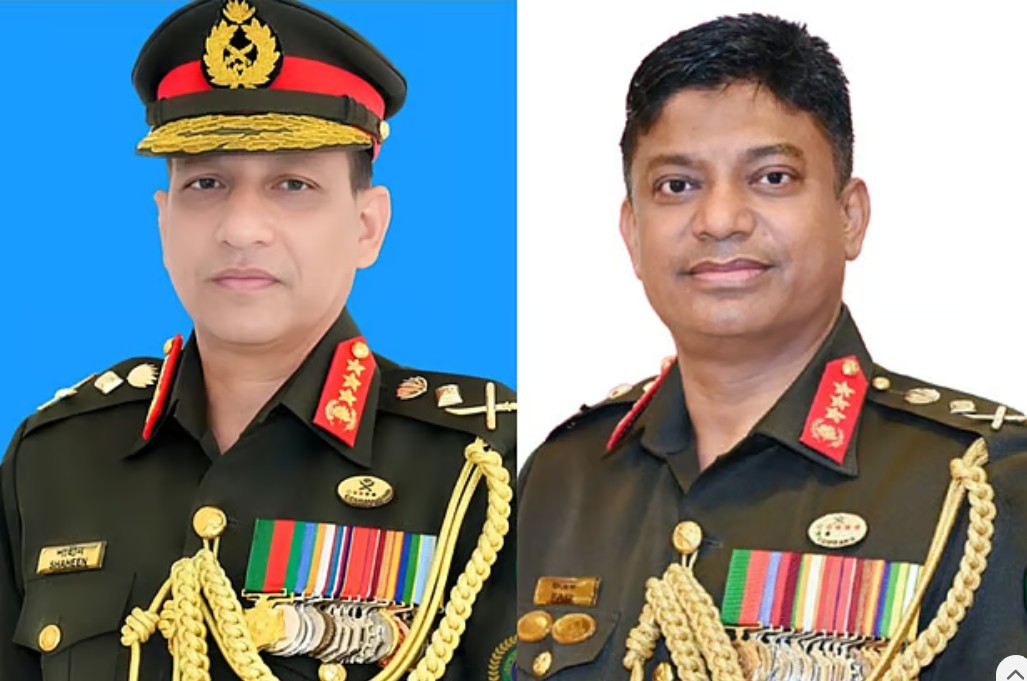 লেফটেন্যান্ট জেনারেল মোহাম্মদ শাহীনুল হক ও লেফটেন্যান্ট জেনারেল মো. ফয়জুর রহমান
